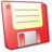 Floppy Disk Red Icon